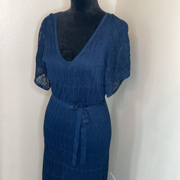 Boden pointelle blue knit midi dress - Picture 5 of 14